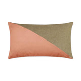 Jefferson Lumbar Blush Color block Blush Large Throw Pillow With Insert Throw Pillows LOOMLAN By D.V. Kap