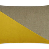 Jefferson Lumbar Curry Color block Chartreuse Large Throw Pillow With Insert Throw Pillows LOOMLAN By D.V. Kap