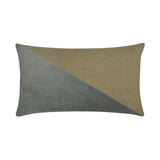 Jefferson Lumbar Graphite Color block Grey Large Throw Pillow With Insert Throw Pillows LOOMLAN By D.V. Kap