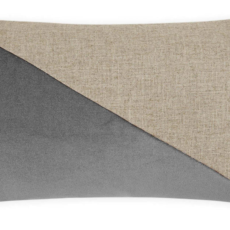 Jefferson Lumbar Graphite Grey Throw Pillow With Insert Throw Pillows LOOMLAN By D.V. Kap