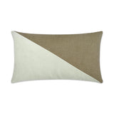 Jefferson Lumbar Marshmallow Color block White Large Throw Pillow With Insert Throw Pillows LOOMLAN By D.V. Kap