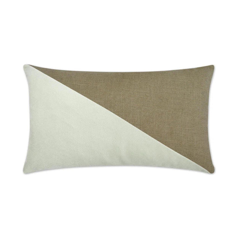 Jefferson Lumbar Marshmallow Color block White Large Throw Pillow With Insert Throw Pillows LOOMLAN By D.V. Kap