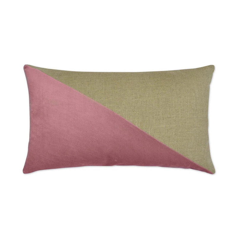 Jefferson Lumbar Orchid Color block Blush Large Throw Pillow With Insert Throw Pillows LOOMLAN By D.V. Kap