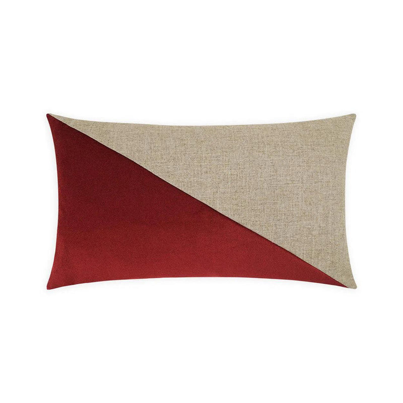 Jefferson Lumbar Sangria Red Throw Pillow With Insert Throw Pillows LOOMLAN By D.V. Kap