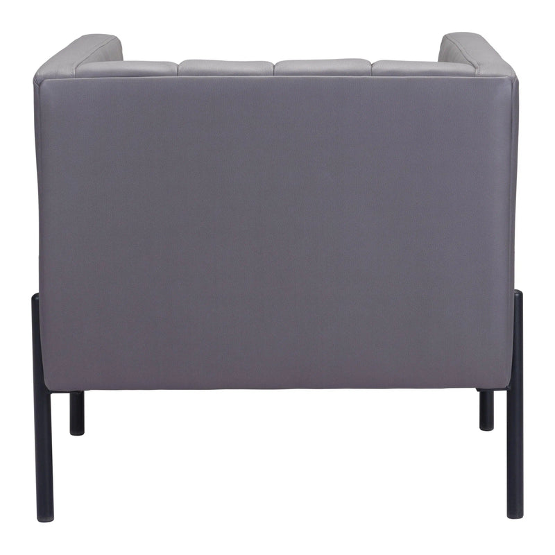 Jess Accent Chair Gray Accent Chairs LOOMLAN By Zuo Modern