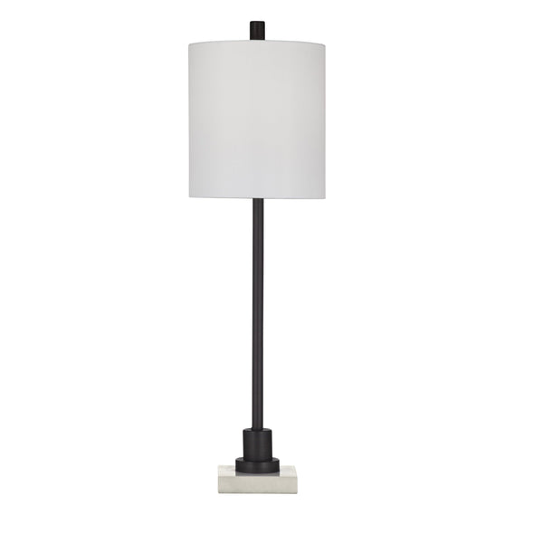 Jess White Marble and Metal Table Lamp Table Lamps LOOMLAN By Bassett Mirror