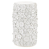 Jessamine White Accent Table Outdoor Side Tables LOOMLAN By Currey & Co