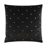 Jewels Charcoal Black Throw Pillow With Insert Throw Pillows LOOMLAN By D.V. Kap