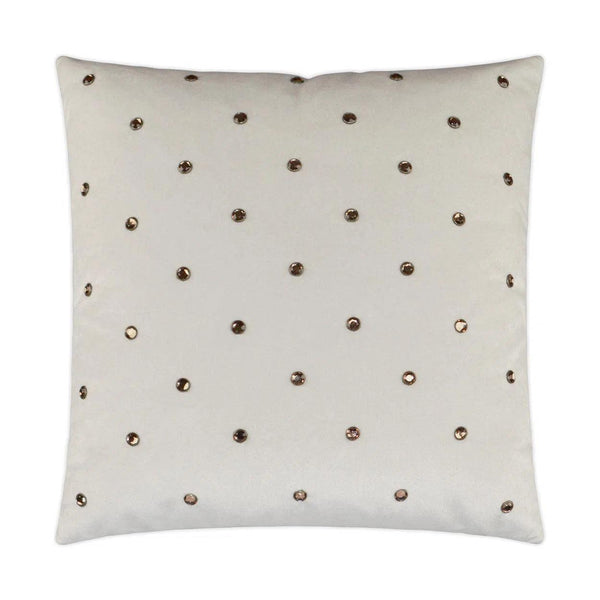 Jewels Ivory Throw Pillow With Insert Throw Pillows LOOMLAN By D.V. Kap