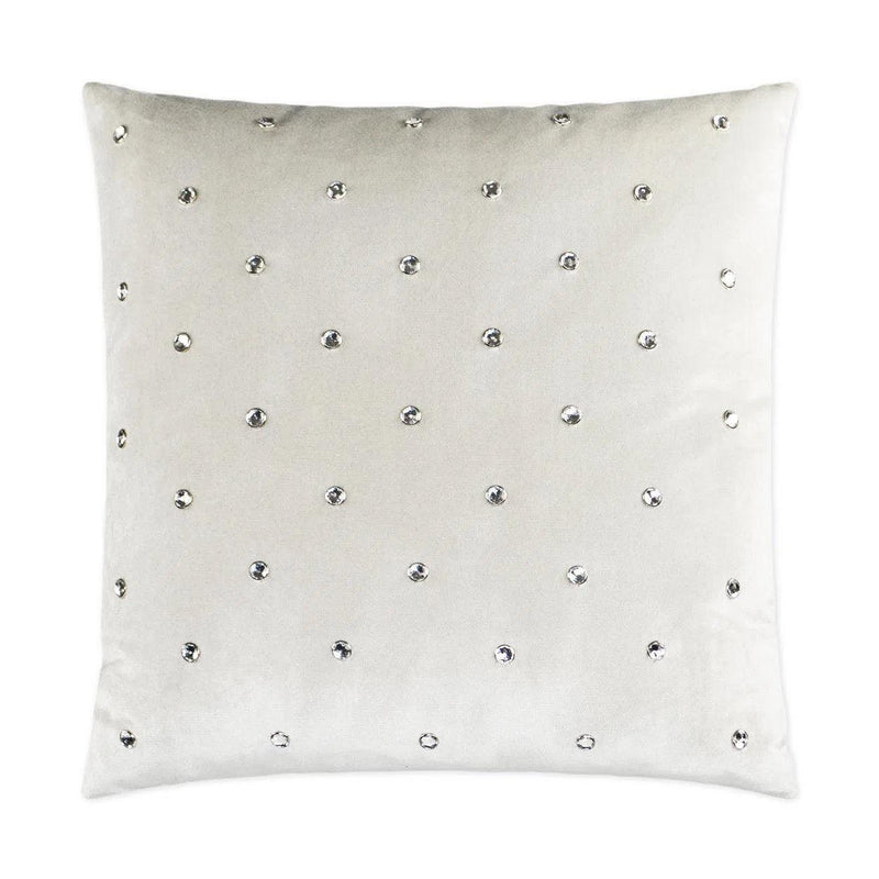 Jewels Marshmallow White Throw Pillow With Insert Throw Pillows LOOMLAN By D.V. Kap