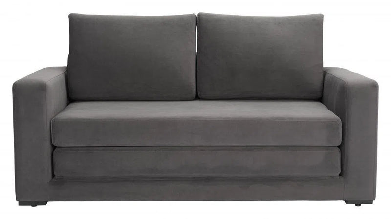 Jide Wood Grey Sleeper Sofa Sofas & Loveseats LOOMLAN By Zuo Modern