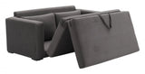 Jide Wood Grey Sleeper Sofa Sofas & Loveseats LOOMLAN By Zuo Modern