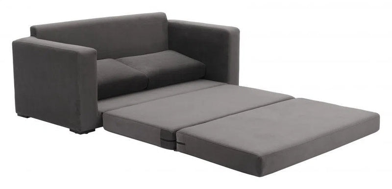 Jide Wood Grey Sleeper Sofa Sofas & Loveseats LOOMLAN By Zuo Modern