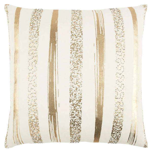 Jill Silver Or Gold Metallic Throw Pillow Throw Pillows LOOMLAN By LOOMLAN