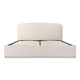 Joan Performance Upholstered Ivory Bed With Storage Beds LOOMLAN By Moe's Home