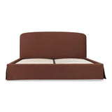 Joan Uphosltered Brown Rust Bed FrameWith Storage Beds LOOMLAN By Moe's Home