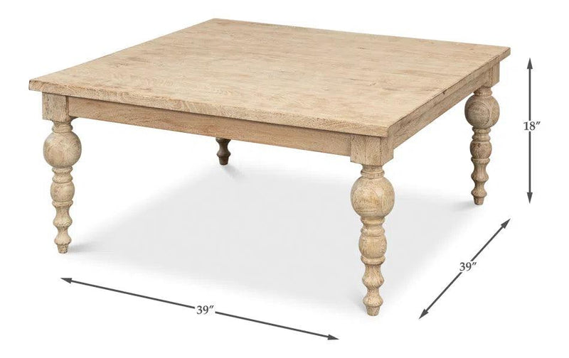 Jocelyn Square Coffee Table Coffee Tables LOOMLAN By Sarreid