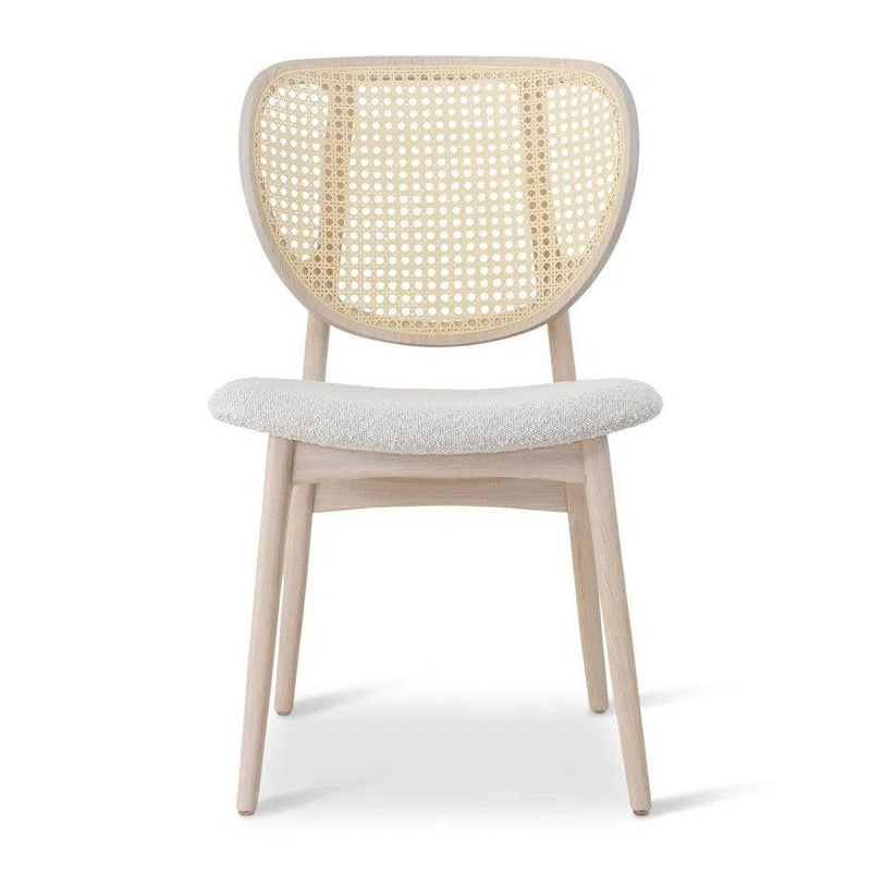 Joelma Boucle Upholstered Cane Armless Side Chair Dining Chairs LOOMLAN By Urbia