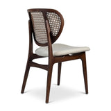 Joelma Boucle Upholstered Cane Armless Side Chair Dining Chairs LOOMLAN By Urbia