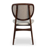 Joelma Boucle Upholstered Cane Armless Side Chair Dining Chairs LOOMLAN By Urbia