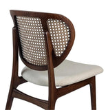 Joelma Boucle Upholstered Cane Armless Side Chair Dining Chairs LOOMLAN By Urbia