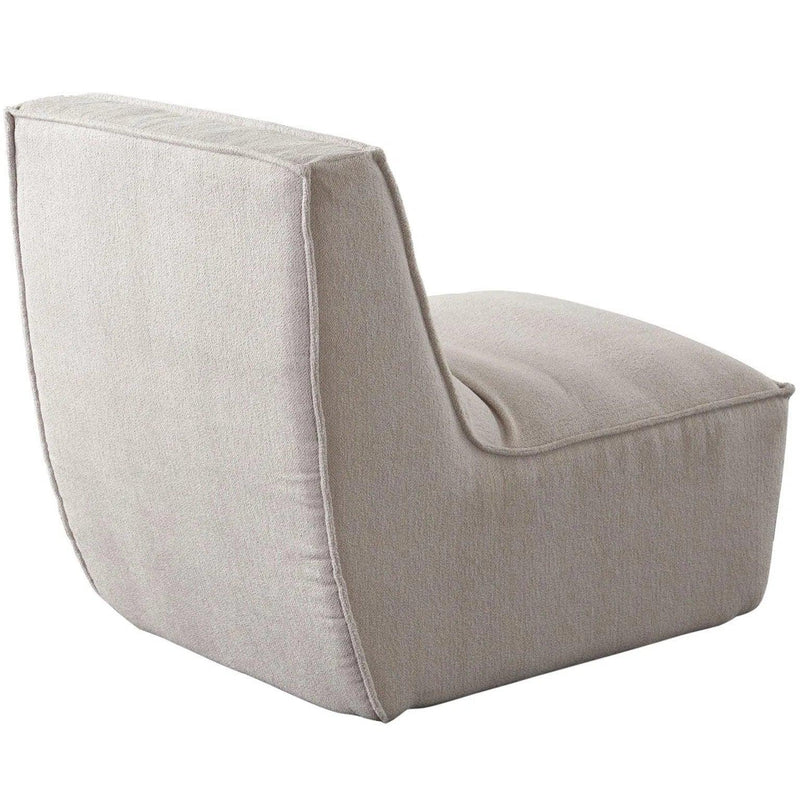 Jonas Armless Accent Chair in Tan Fabric Accent Chairs LOOMLAN By Diamond Sofa