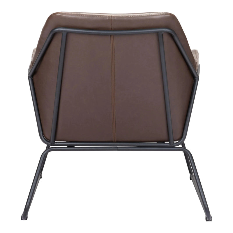 Jose Accent Chair Brown Accent Chairs LOOMLAN By Zuo Modern