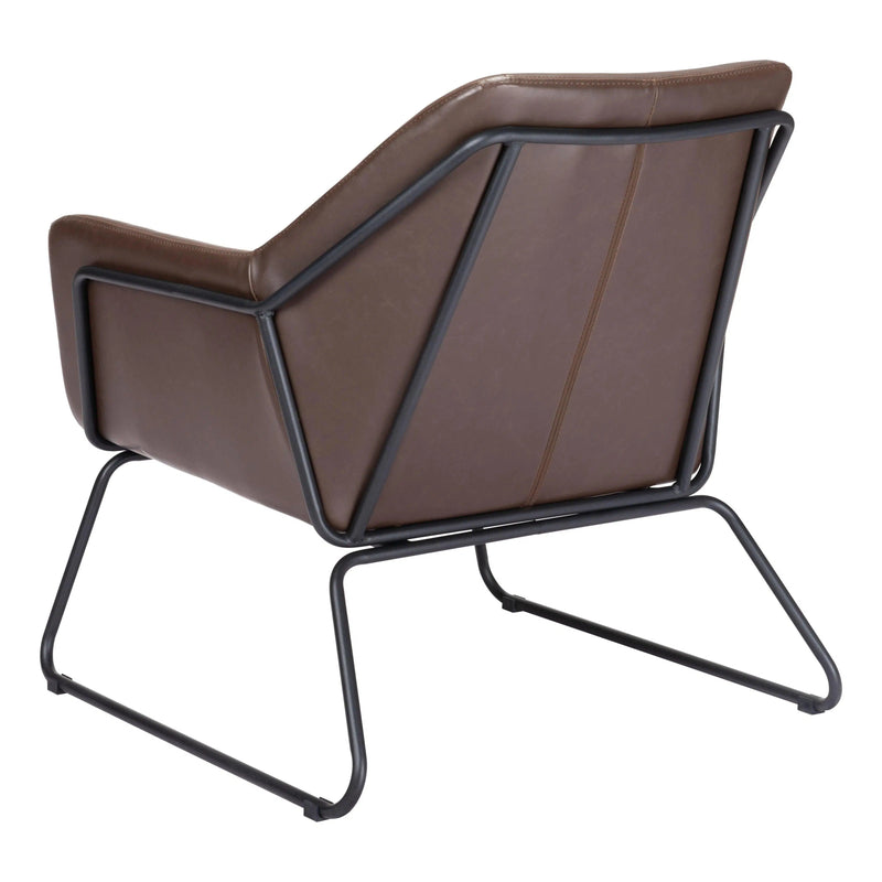 Jose Accent Chair Brown Accent Chairs LOOMLAN By Zuo Modern