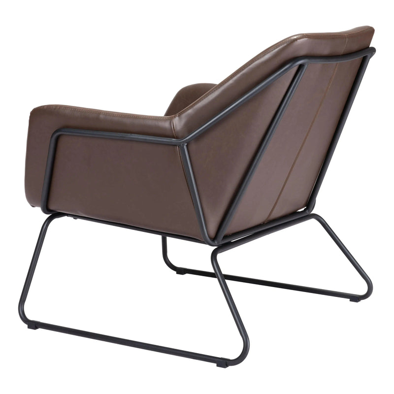 Jose Accent Chair Brown Accent Chairs LOOMLAN By Zuo Modern