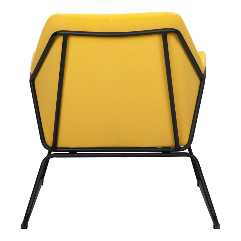 Jose Accent Chair Yellow Accent Chairs LOOMLAN By Zuo Modern