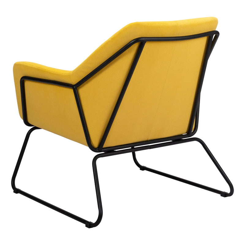 Jose Accent Chair Yellow Accent Chairs LOOMLAN By Zuo Modern