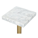 Josef Side Table White & Gold Side Tables LOOMLAN By Zuo Modern