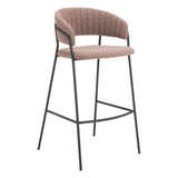 Josephine Barstool (Set of 2) Brown Bar Stools LOOMLAN By Zuo Modern