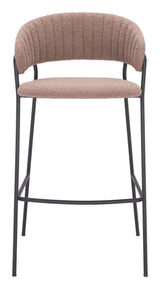 Josephine Barstool (Set of 2) Brown Bar Stools LOOMLAN By Zuo Modern