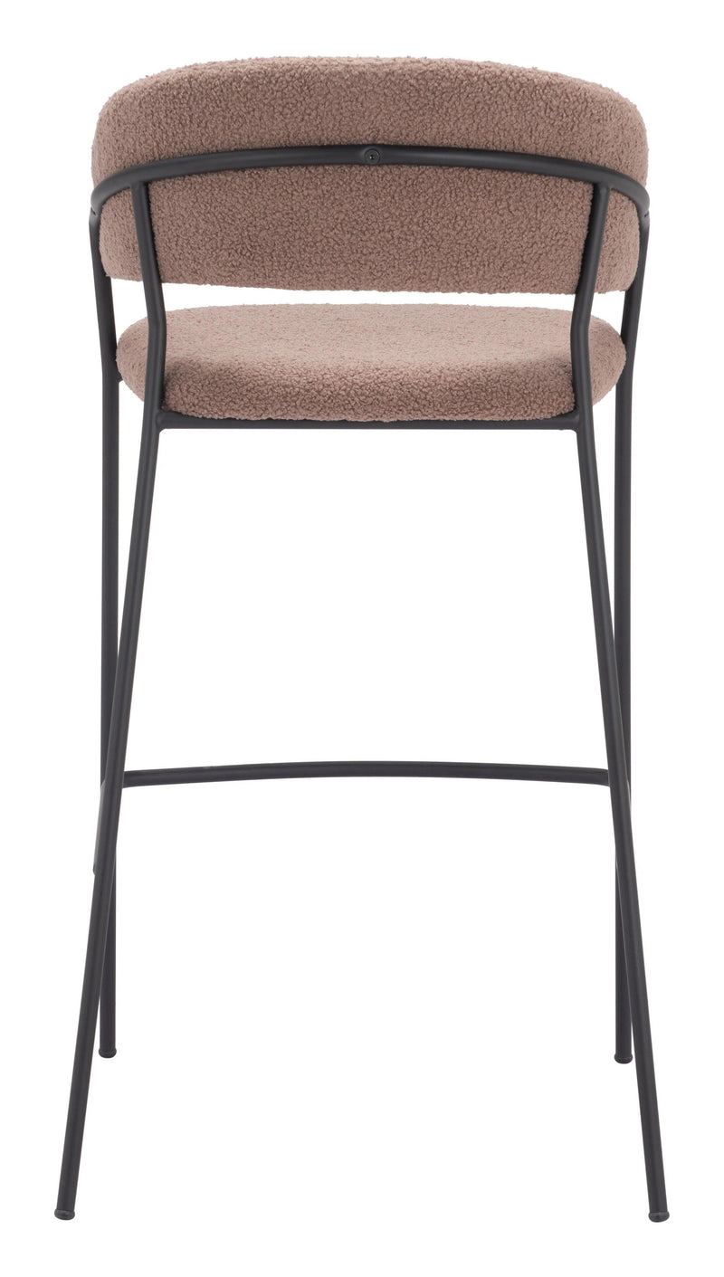 Josephine Barstool (Set of 2) Brown Bar Stools LOOMLAN By Zuo Modern