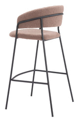 Josephine Barstool (Set of 2) Brown Bar Stools LOOMLAN By Zuo Modern