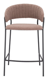 Josephine Counter Stool (Set of 2) Brown Counter Stools LOOMLAN By Zuo Modern