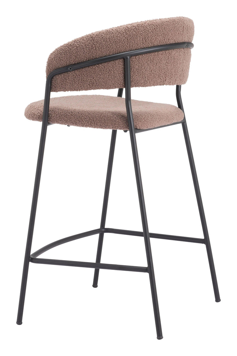 Josephine Counter Stool (Set of 2) Brown Counter Stools LOOMLAN By Zuo Modern