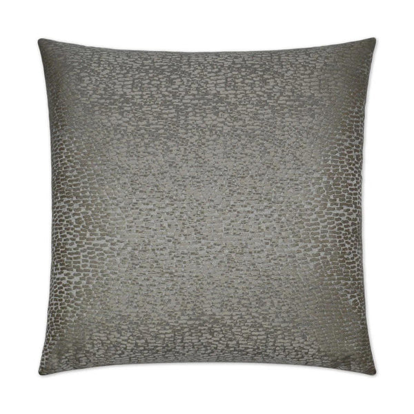 Joy Silver Grey Throw Pillow With Insert Throw Pillows LOOMLAN By D.V. Kap