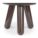 Joy Wood and Metal Round Accent Table Side Tables LOOMLAN By Moe's Home