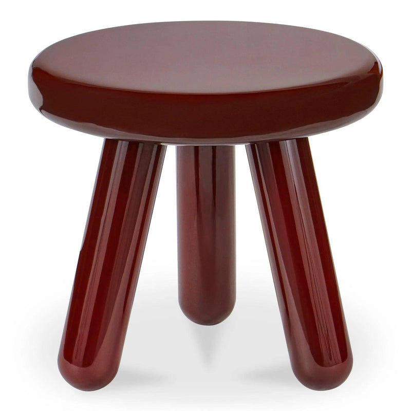 Joy Wood and Metal Round Accent Table Side Tables LOOMLAN By Moe's Home