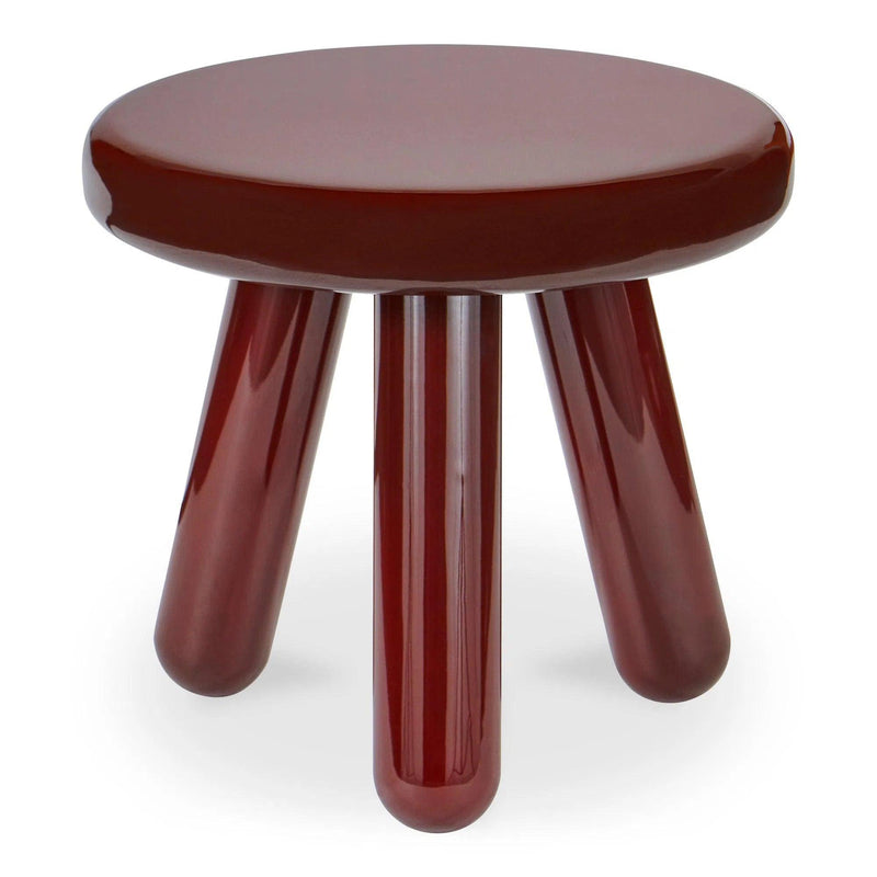 Joy Wood and Metal Round Accent Table Side Tables LOOMLAN By Moe's Home