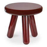 Joy Wood and Metal Round Accent Table Side Tables LOOMLAN By Moe's Home