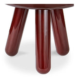 Joy Wood and Metal Round Accent Table Side Tables LOOMLAN By Moe's Home