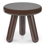 Joy Wood and Metal Round Accent Table Side Tables LOOMLAN By Moe's Home