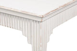 Jude Bungalow Pine White Rectangular Cocktail Table Coffee Tables LOOMLAN By Sarreid