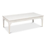 Jude Bungalow Pine White Rectangular Cocktail Table Coffee Tables LOOMLAN By Sarreid