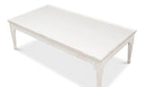 Jude Bungalow Pine White Rectangular Cocktail Table Coffee Tables LOOMLAN By Sarreid