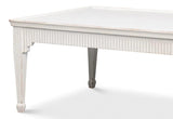 Jude Bungalow Pine White Rectangular Cocktail Table Coffee Tables LOOMLAN By Sarreid