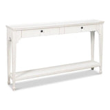 Jude Bungalow Pine White Rectangular Console Table Console Tables LOOMLAN By Sarreid